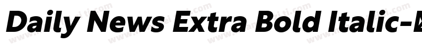 Daily News Extra Bold Italic字体转换